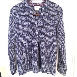 Anthropologie Pleated Chest Blouse